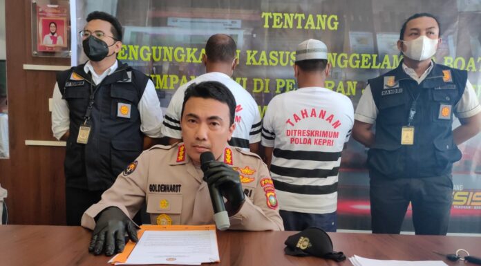 DIT RESKRIMUM POLDA KEPRI DAN POLRES BINTAN BERHASIL MENGAMANKANDUA ORANG TERSANGKA PENGURUS PEKERJA ILEGAL MIGRAN INDONESIA