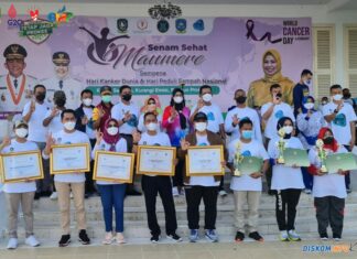 Gubernur Kepri Ansar Ikut Senam Maumere, Dalam Rangka Memperingati Hari Kanker dan Hari Sampah 2022