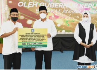 Gubernur Kepri Ansar Ahmad : Serahkan Bantuan Hibah Untuk Rumah Ibadah dan Yayasan di Bintan