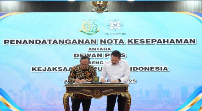Kejaksaan RI dan Dewan Pers Teken MoU, Wujudkan Hukum Berkeadilan Dan Pers Merdeka